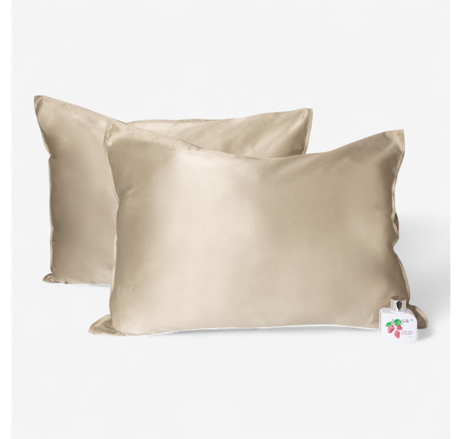 Image 737857_SAG.jpg, Product 737-857 / Price $169.98 - $189.98, Mulberry Silk Pillowcase (2-pack) GWP SeraSilk Hair Conditioner from Mulberry Silk Bedding on TSC.ca's Home & Garden department