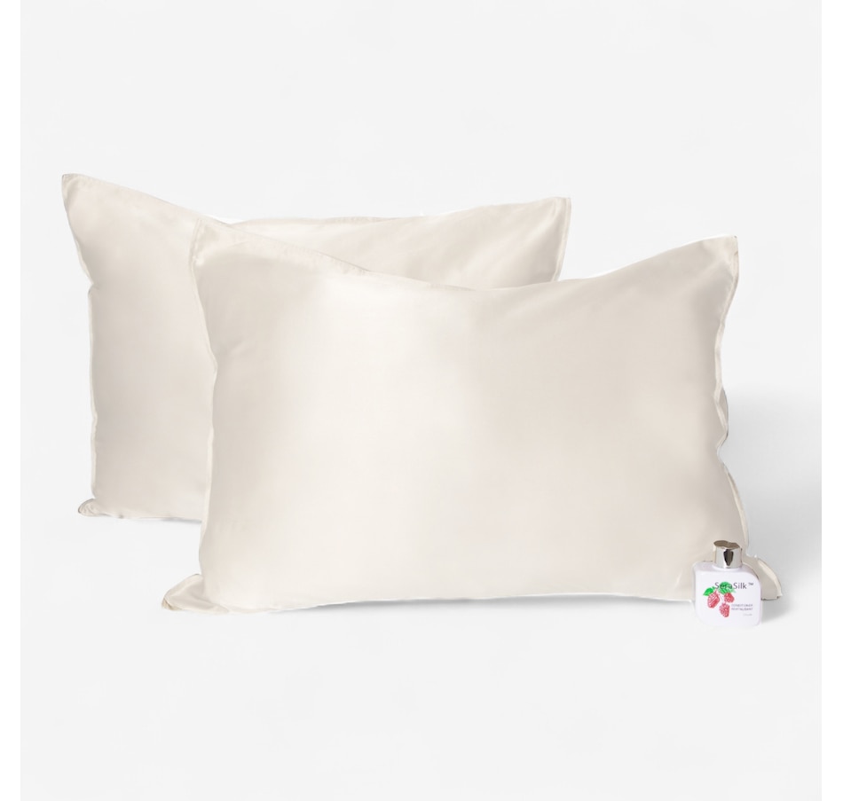 Image 737857_WHT.jpg, Product 737-857 / Price $169.98 - $189.98, Mulberry Silk Pillowcase (2-pack) GWP SeraSilk Hair Conditioner from Mulberry Silk Bedding on TSC.ca's Home & Garden department