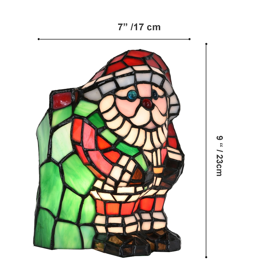 Image 737868_ALTMORE2.jpg, Product 737-868 / Price $159.99, Fine Art Lighting Santa Claus Stained Glass Night Lamp from Fine Art Lighting on TSC.ca's Home & Garden department