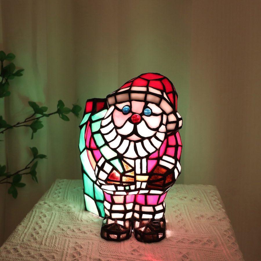 Image 737868_ALTMORE5.jpg, Product 737-868 / Price $159.99, Fine Art Lighting Santa Claus Stained Glass Night Lamp from Fine Art Lighting on TSC.ca's Home & Garden department