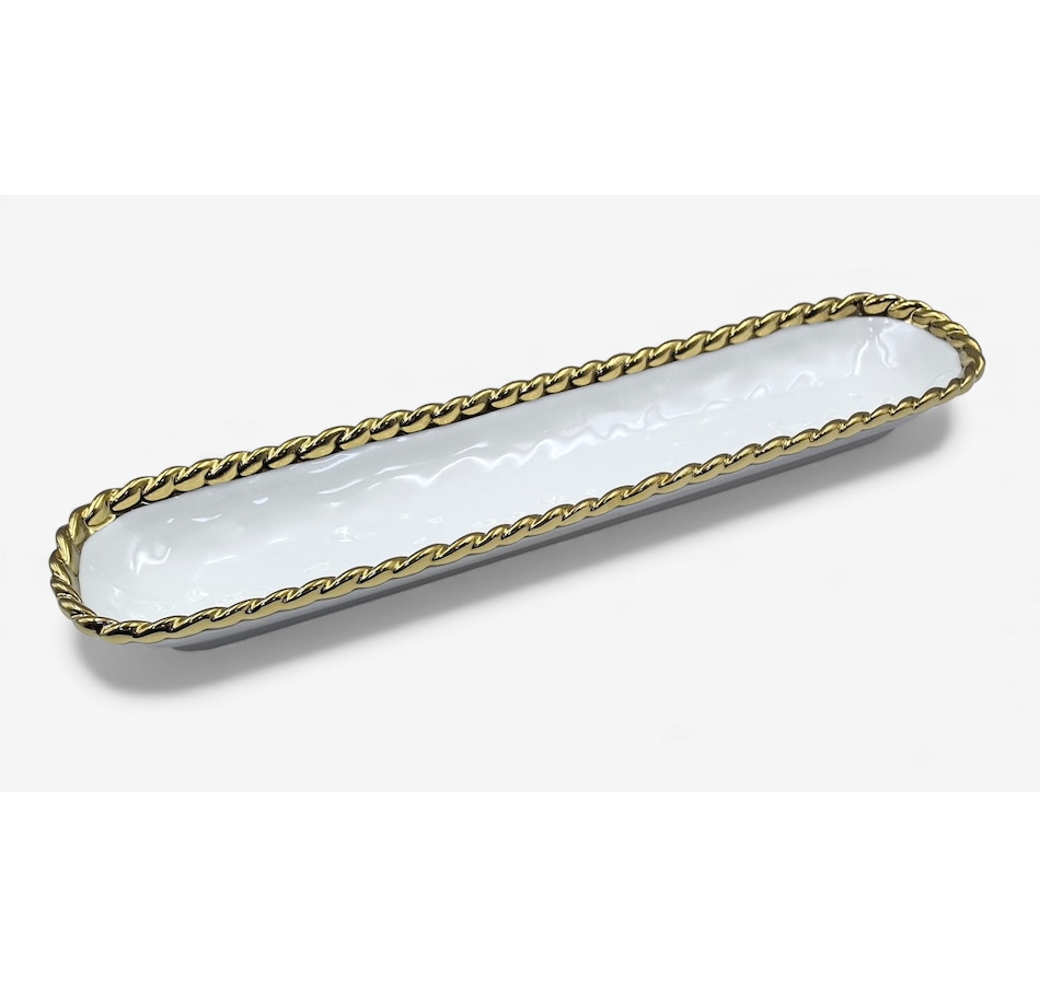 Image 737882.jpg, Product 737-882 / Price $39.99, Elegance 14" Cracker Tray with Rope Rim (2-pack) from Elegance Tableware on TSC.ca's Kitchen department