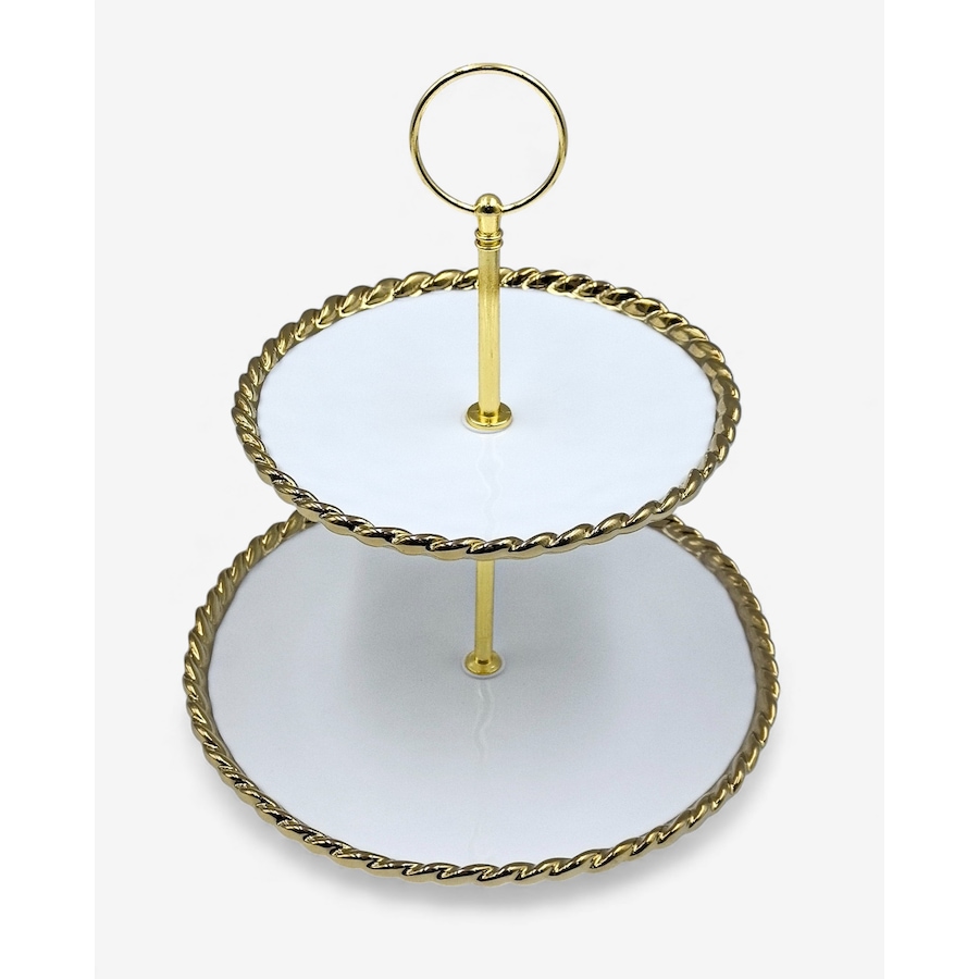 Image 737883.jpg, Product 737-883 / Price $34.99, Elegance Two-Tier Cake Tray with Rope Rim from Elegance Tableware on TSC.ca's Kitchen department