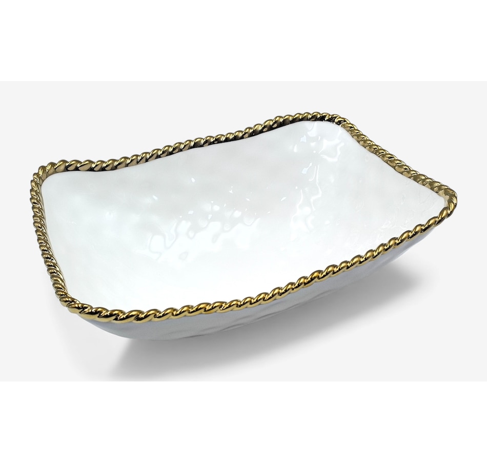 Image 737888.jpg, Product 737-888 / Price $79.99, Elegance 13" Deep Bowl with Rope Rim from Elegance Tableware on TSC.ca's Kitchen department
