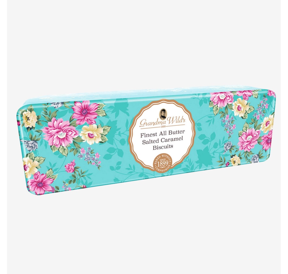 Image 737962.jpg, Product 737-962 / Price $29.95, Grandma Wild's Victorian Floral Tin with Salted Caramel Biscuits from Grandma Wild's on TSC.ca's Kitchen department