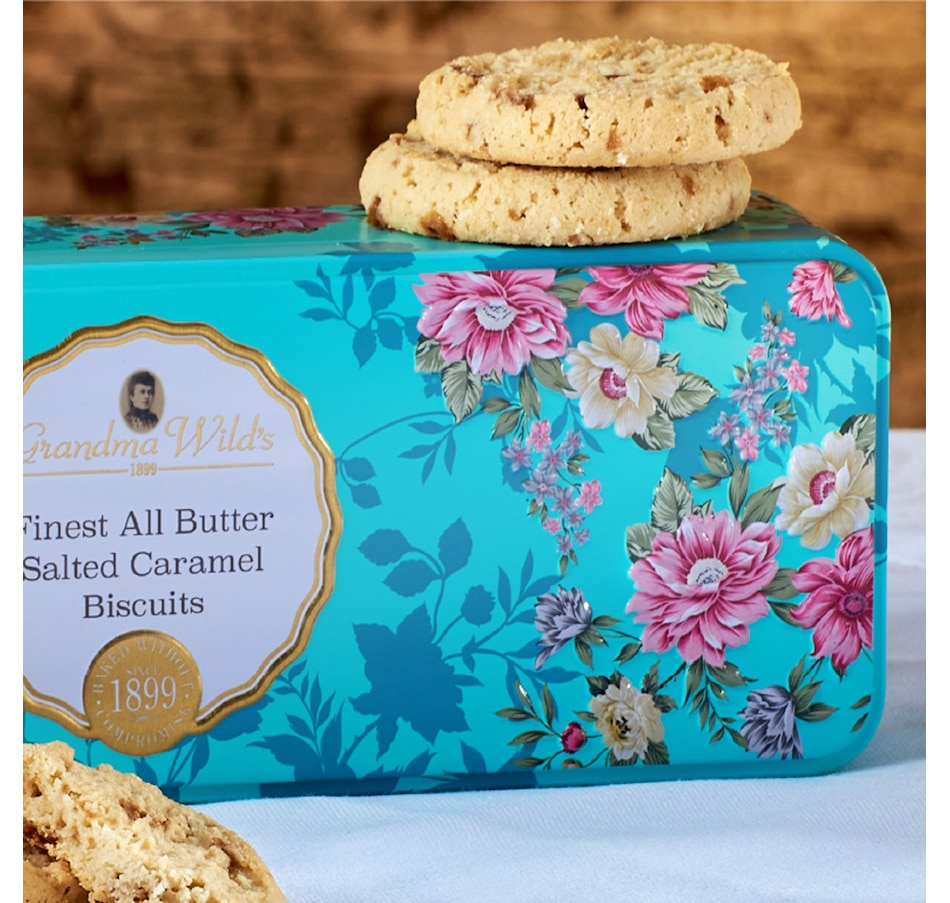 Image 737962_ALTMORE2.jpg, Product 737-962 / Price $29.95, Grandma Wild's Victorian Floral Tin with Salted Caramel Biscuits from Grandma Wild's on TSC.ca's Kitchen department