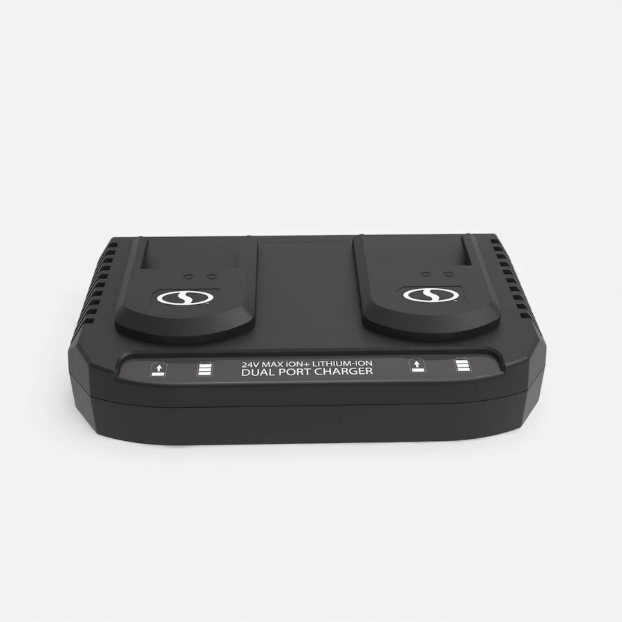 Image 737968_ALTMORE1.jpg, Product 737-968 / Price $79.99, Snow Joe 24-Volt Dual Port Quick Charge Docking Station for iBAT24 and 24-Volt BAT Series Batteries from Snow Joe & Sun Joe on TSC.ca's Electronics department