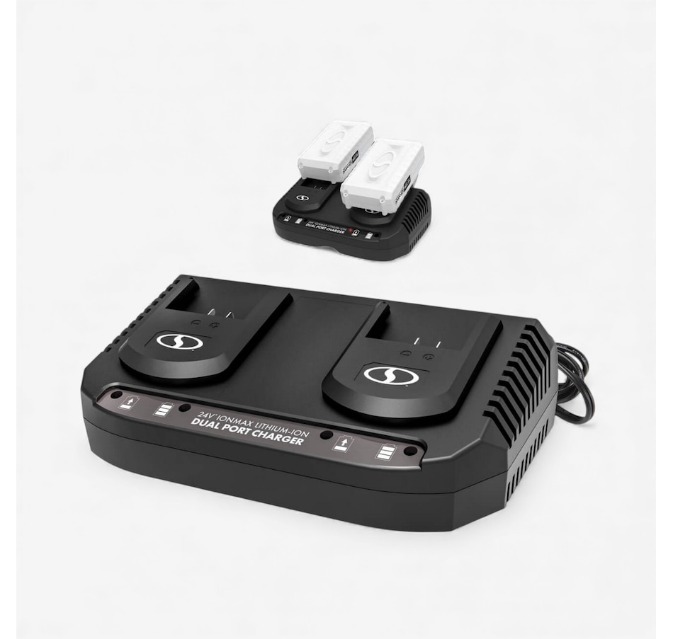 Image 737968_ALTMORE3.jpg, Product 737-968 / Price $79.99, Snow Joe 24-Volt Dual Port Quick Charge Docking Station for iBAT24 and 24-Volt BAT Series Batteries from Snow Joe & Sun Joe on TSC.ca's Electronics department