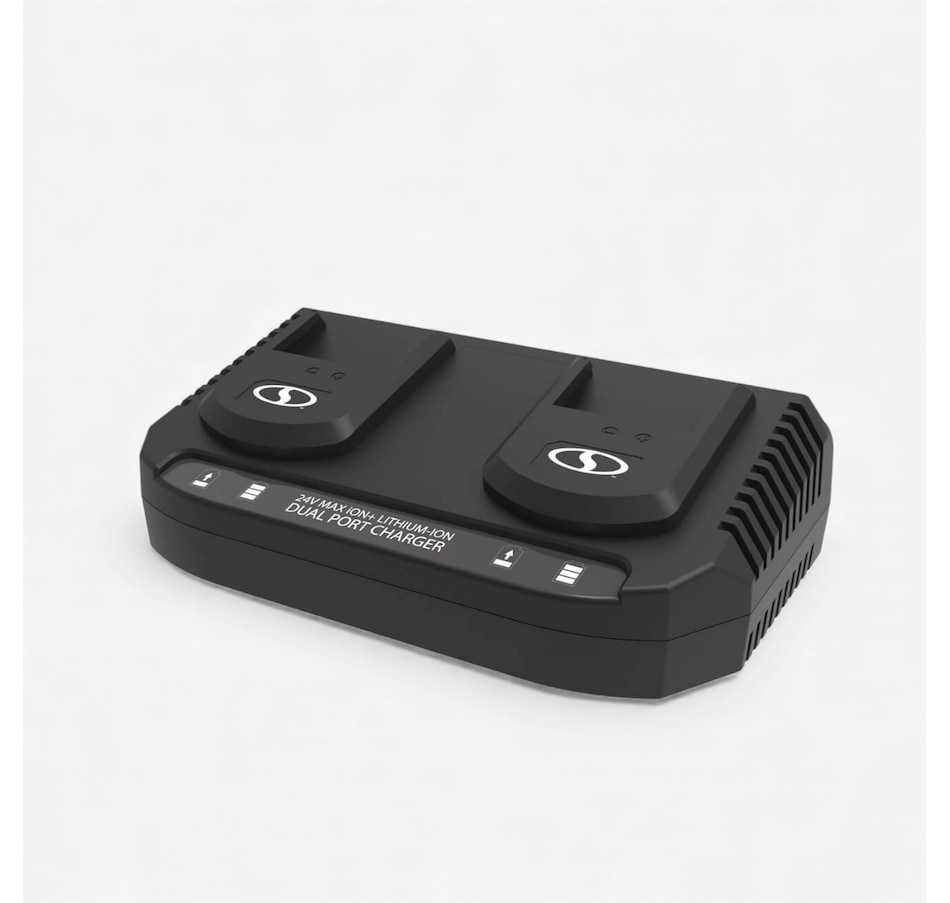 Image 737968_ALTMORE6.jpg, Product 737-968 / Price $79.99, Snow Joe 24-Volt Dual Port Quick Charge Docking Station for iBAT24 and 24-Volt BAT Series Batteries from Snow Joe & Sun Joe on TSC.ca's Electronics department