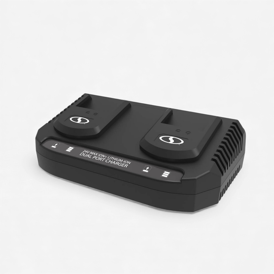 Image 737968_ALTMORE6.jpg, Product 737-968 / Price $79.99, Snow Joe 24-Volt Dual Port Quick Charge Docking Station for iBAT24 and 24-Volt BAT Series Batteries from Snow Joe & Sun Joe on TSC.ca's Electronics department