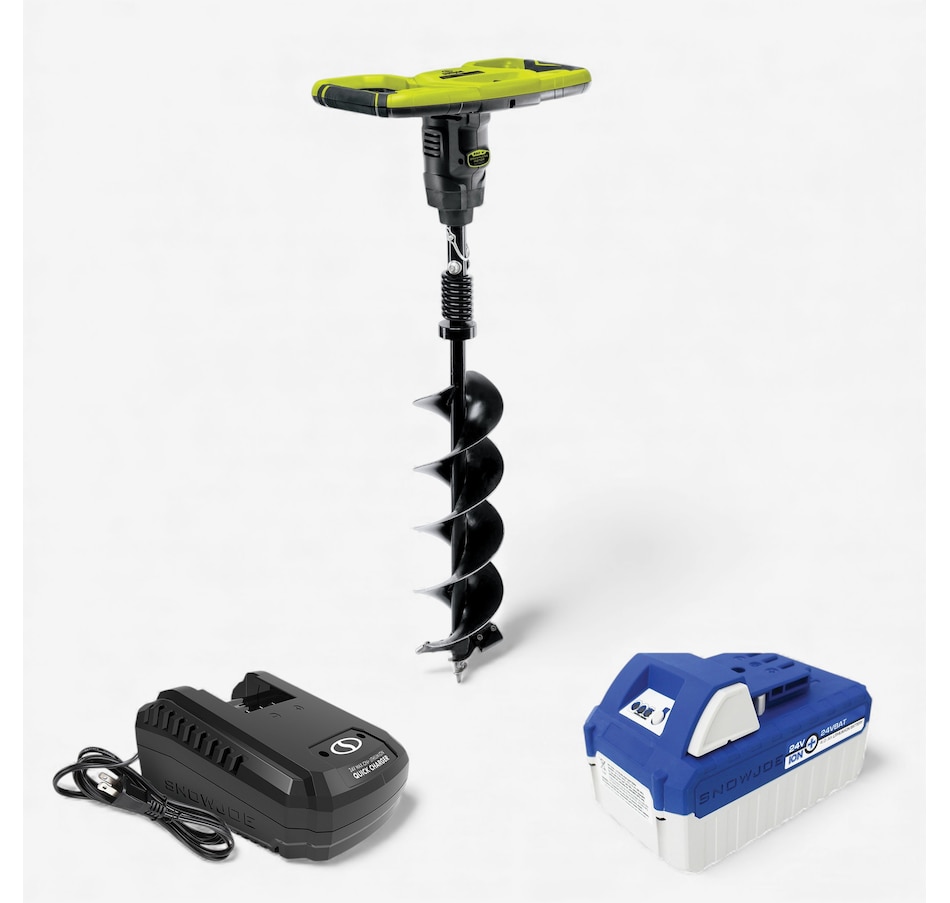 Image 737991.jpg, Product 737-991 / Price $699.99, Snow Joe 8" Ice Fishing Auger with 8.0-Ah 24V Battery from Snow Joe & Sun Joe on TSC.ca's Electronics department
