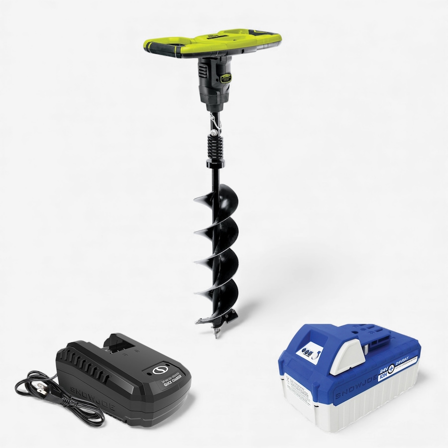 Image 737991.jpg, Product 737-991 / Price $699.99, Snow Joe 8" Ice Fishing Auger with 8.0-Ah 24V Battery from Snow Joe & Sun Joe on TSC.ca's Electronics department