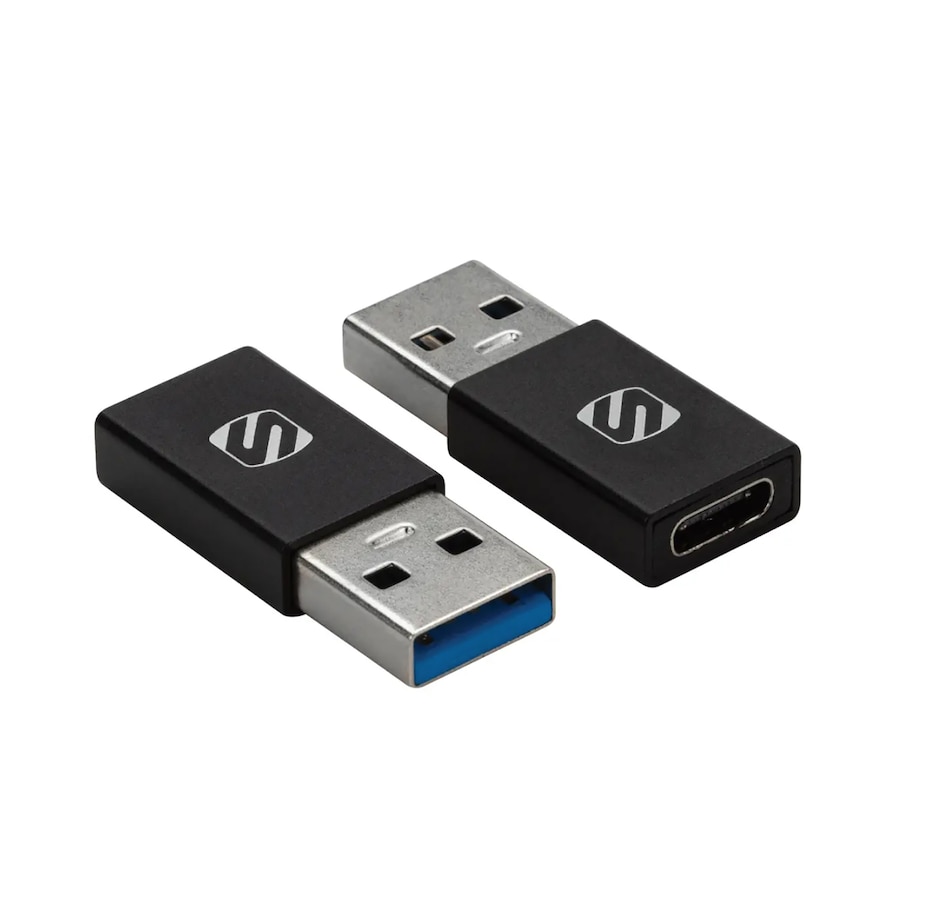 Image 738027.jpg, Product 738-027 / Price $14.99, Scosche USB-A to USBC Adapter (2 Pack) - Black from Scosche on TSC.ca's Electronics department
