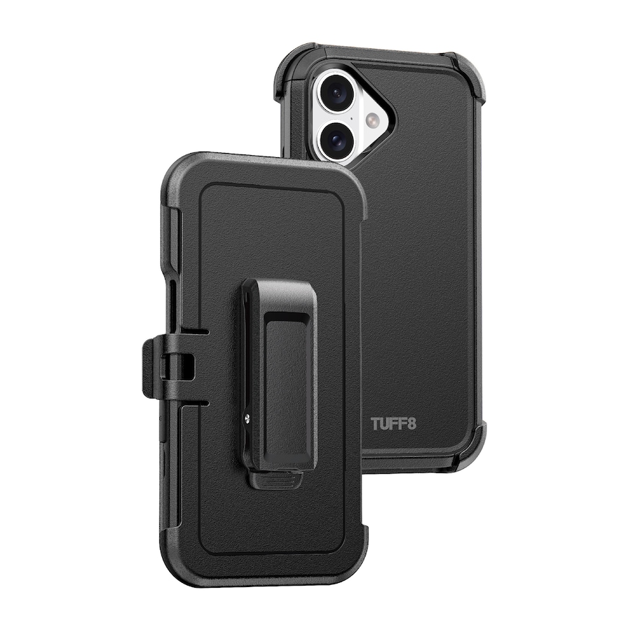 Image 738061.jpg, Product 738-061 / Price $59.99, Tuff8 Impact+ Three-Layer Protective Case with Holster for iPhone 16 Plus from LBT on TSC.ca's Electronics department