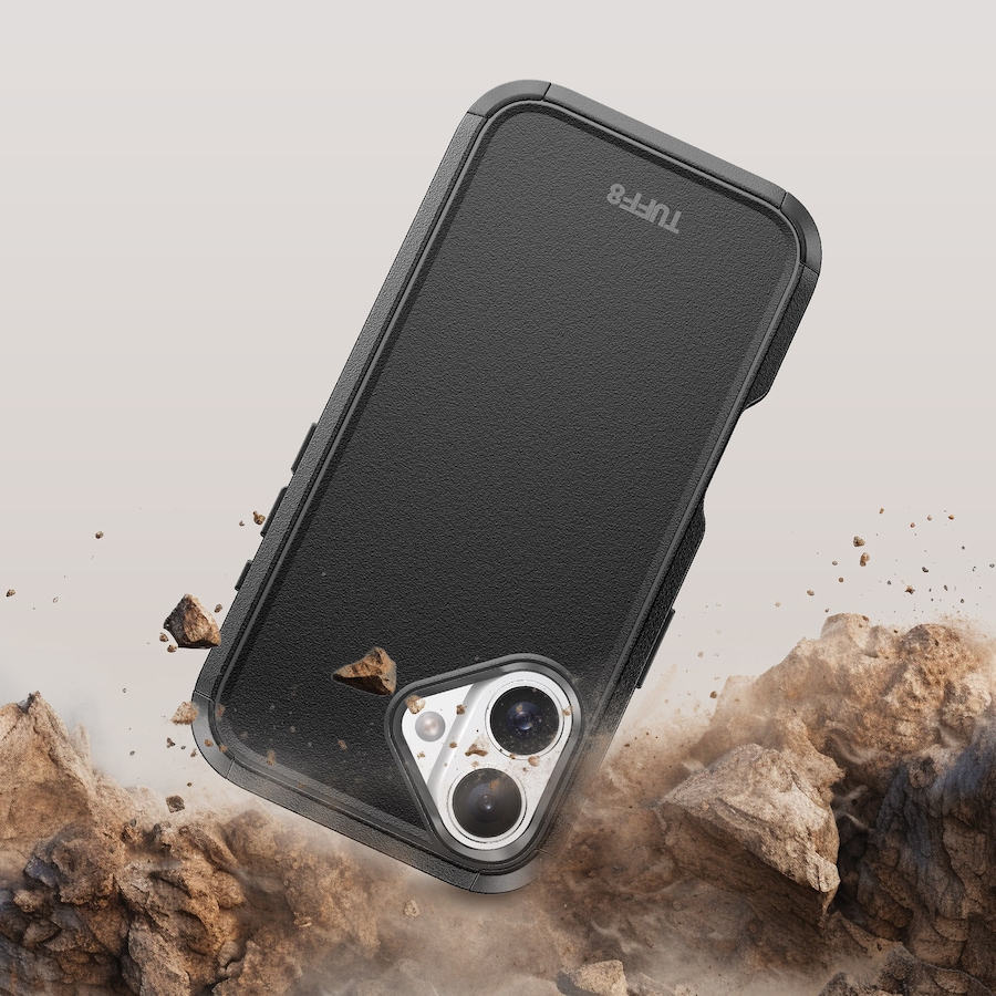 Image 738061_ALTMORE4.jpg, Product 738-061 / Price $59.99, Tuff8 Impact+ Three-Layer Protective Case with Holster for iPhone 16 Plus from LBT on TSC.ca's Electronics department