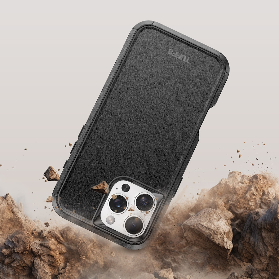 Image 738062_ALTMORE4.jpg, Product 738-062 / Price $59.99, Tuff8 Impact+ Three-Layer Protective Case with Holster for iPhone 16 Pro from LBT on TSC.ca's Electronics department