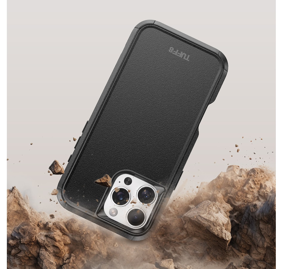 Image 738063_ALTMORE4.jpg, Product 738-063 / Price $59.99, Tuff8 Impact+ Three-Layer Protective Case with Holster for iPhone 16 Pro Max from LBT on TSC.ca's Electronics department