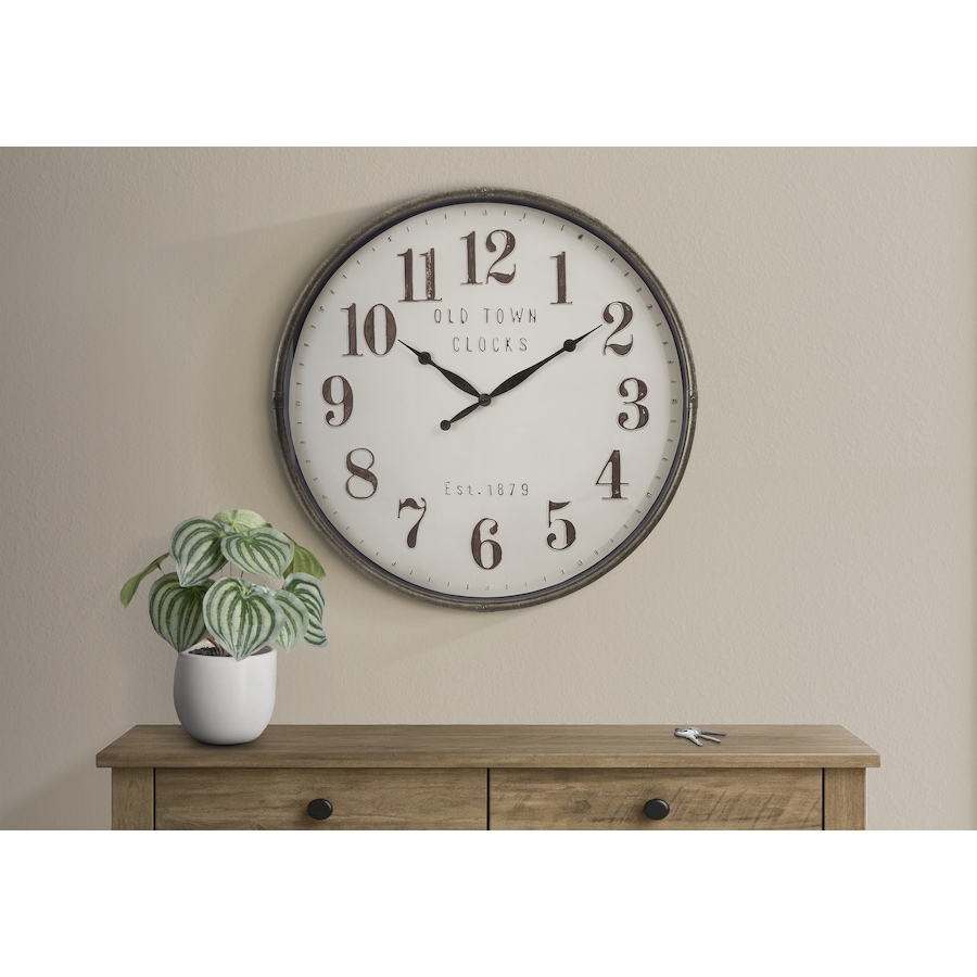 Image 738113_ALTMORE2.jpg, Product 738-113 / Price $109.99, Monarch Specialties Wall Clock (30" diameter, rich brown) from Monarch Specialties on TSC.ca's Home & Garden department