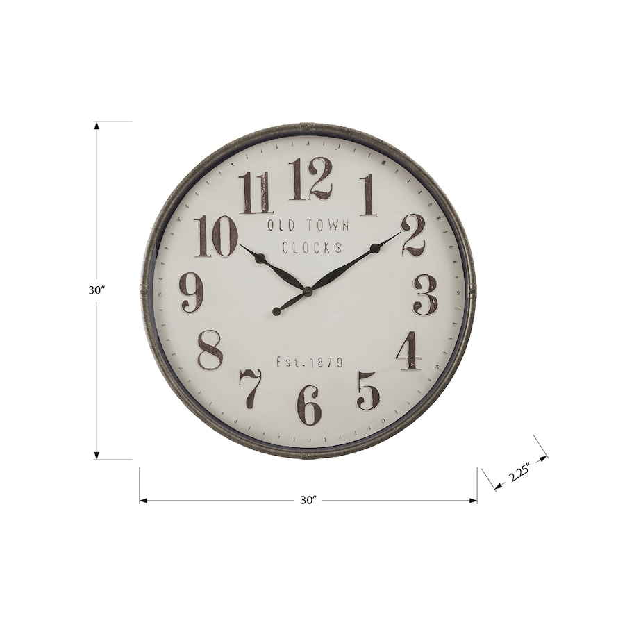 Image 738113_ALTMORE3.jpg, Product 738-113 / Price $109.99, Monarch Specialties Wall Clock (30" diameter, rich brown) from Monarch Specialties on TSC.ca's Home & Garden department