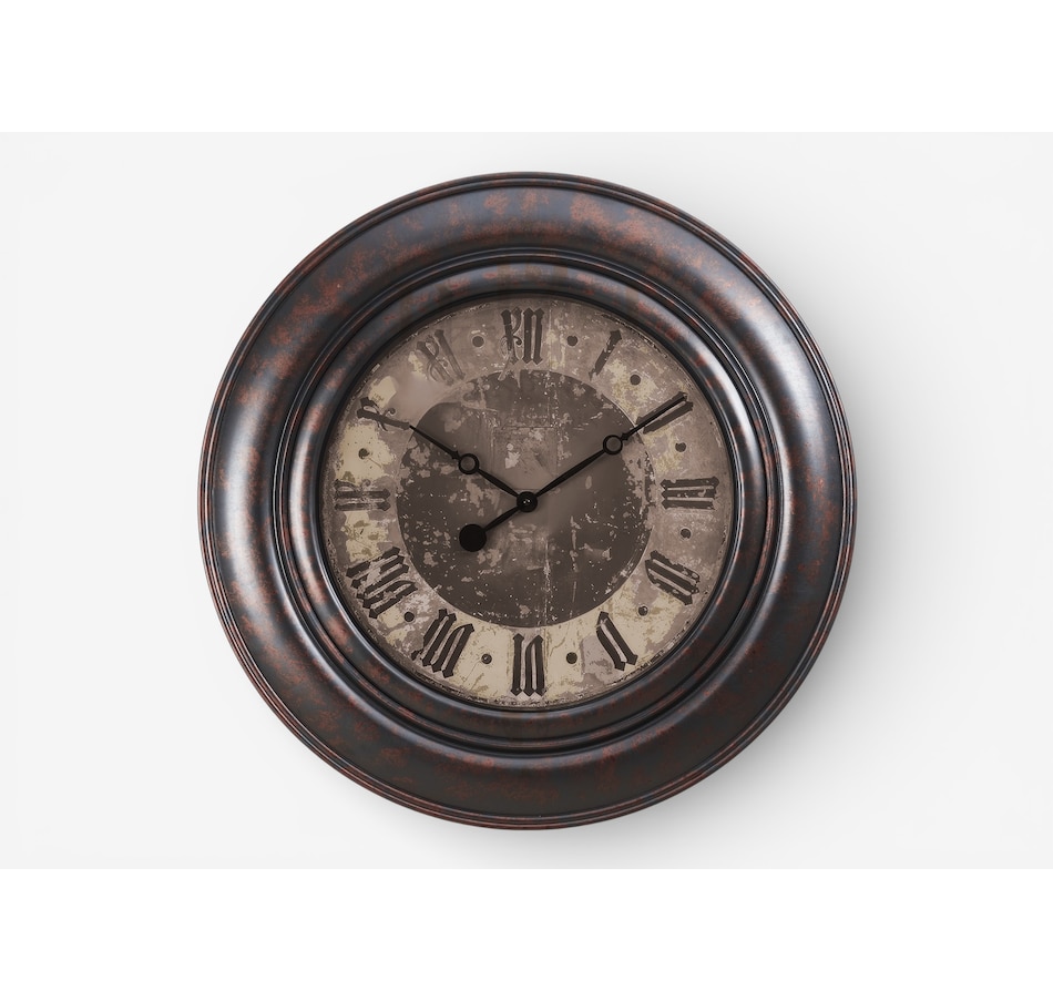 Image 738116.jpg, Product 738-116 / Price $84.99, Monarch Specialties Wall Clock (30" diameter, rustic brown) from Monarch Specialties on TSC.ca's Home & Garden department