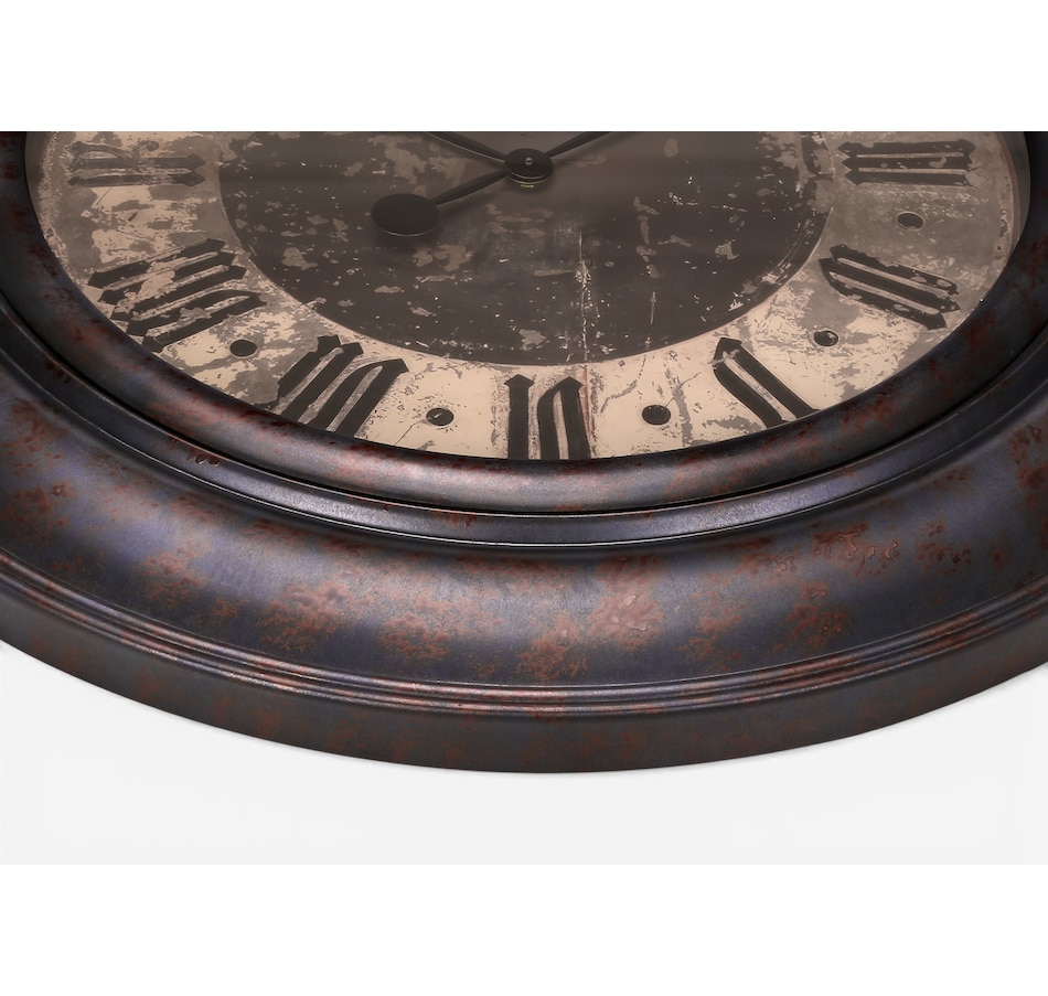 Image 738116_ALTMORE1.jpg, Product 738-116 / Price $84.99, Monarch Specialties Wall Clock (30" diameter, rustic brown) from Monarch Specialties on TSC.ca's Home & Garden department