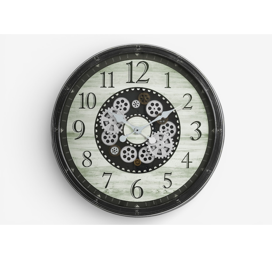 Image 738119.jpg, Product 738-119 / Price $124.99, Monarch Specialties Wall Clock (30" diameter, gear mechanism, dark brown) from Monarch Specialties on TSC.ca's Home & Garden department