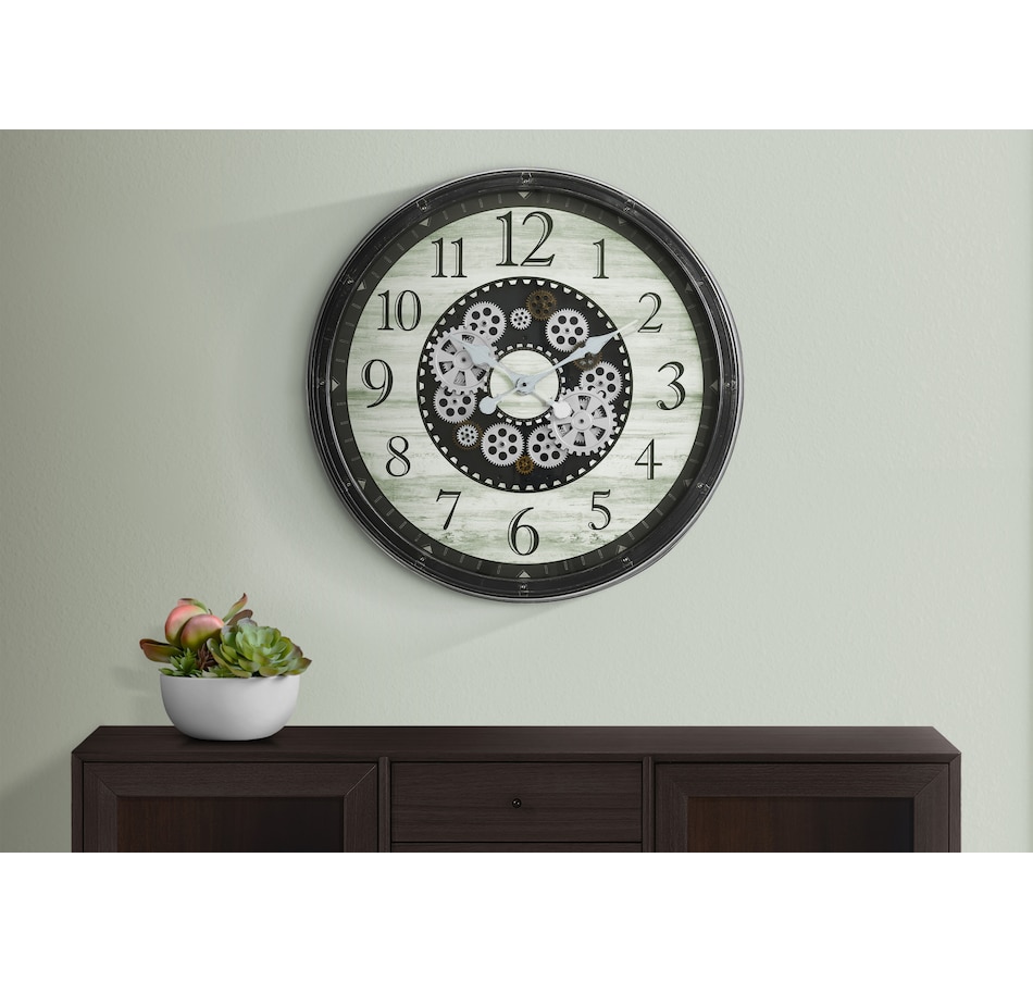 Image 738119_ALTMORE2.jpg, Product 738-119 / Price $124.99, Monarch Specialties Wall Clock (30" diameter, gear mechanism, dark brown) from Monarch Specialties on TSC.ca's Home & Garden department