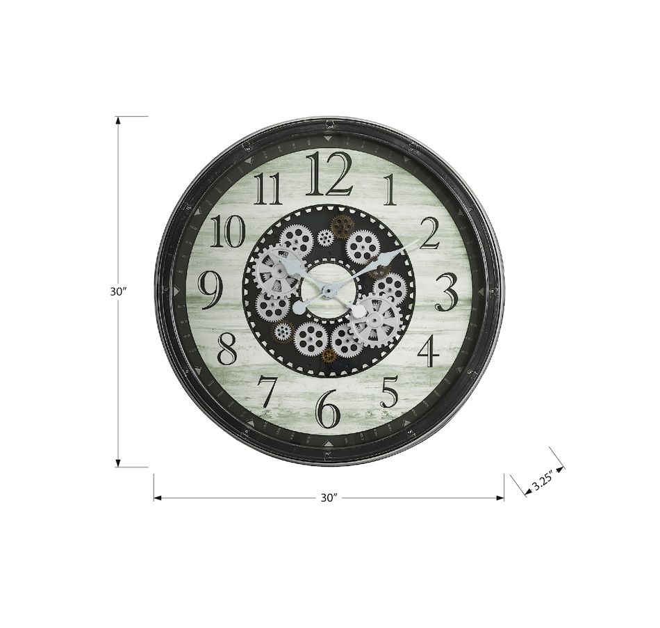Image 738119_ALTMORE3.jpg, Product 738-119 / Price $124.99, Monarch Specialties Wall Clock (30" diameter, gear mechanism, dark brown) from Monarch Specialties on TSC.ca's Home & Garden department