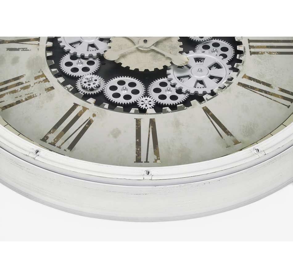 Image 738122_ALTMORE1.jpg, Product 738-122 / Price $124.99, Monarch Specialties Wall Clock (30" diameter, gear mechanism, white) from Monarch Specialties on TSC.ca's Home & Garden department