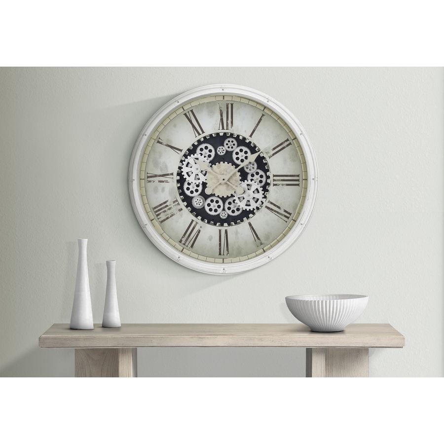 Image 738122_ALTMORE2.jpg, Product 738-122 / Price $124.99, Monarch Specialties Wall Clock (30" diameter, gear mechanism, white) from Monarch Specialties on TSC.ca's Home & Garden department