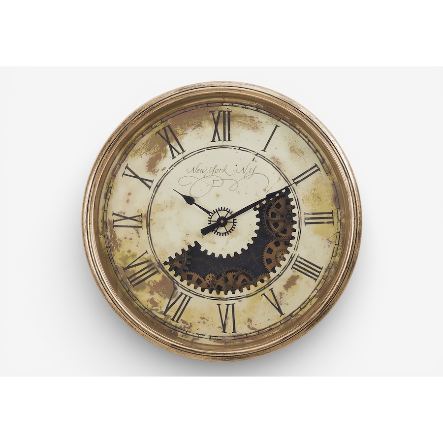 Image 738123.jpg, Product 738-123 / Price $149.99, Monarch Specialties Wall Clock (30" diameter, gear mechanism, brown) from Monarch Specialties on TSC.ca's Home & Garden department