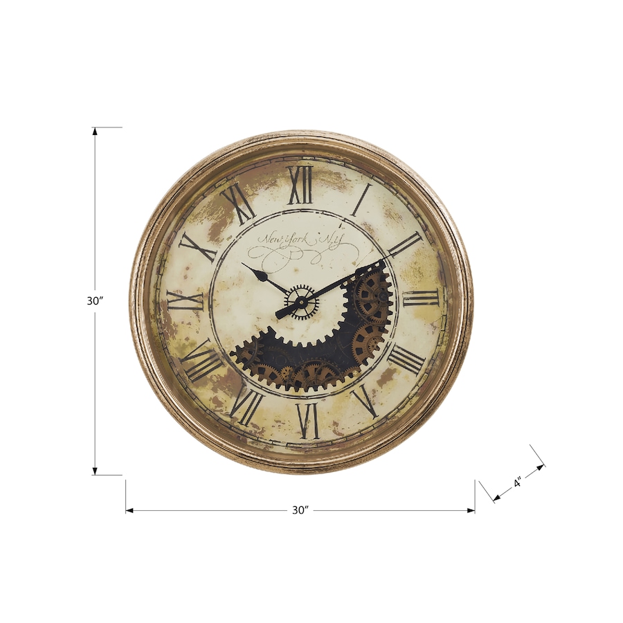 Image 738123_ALTMORE3.jpg, Product 738-123 / Price $149.99, Monarch Specialties Wall Clock (30" diameter, gear mechanism, brown) from Monarch Specialties on TSC.ca's Home & Garden department