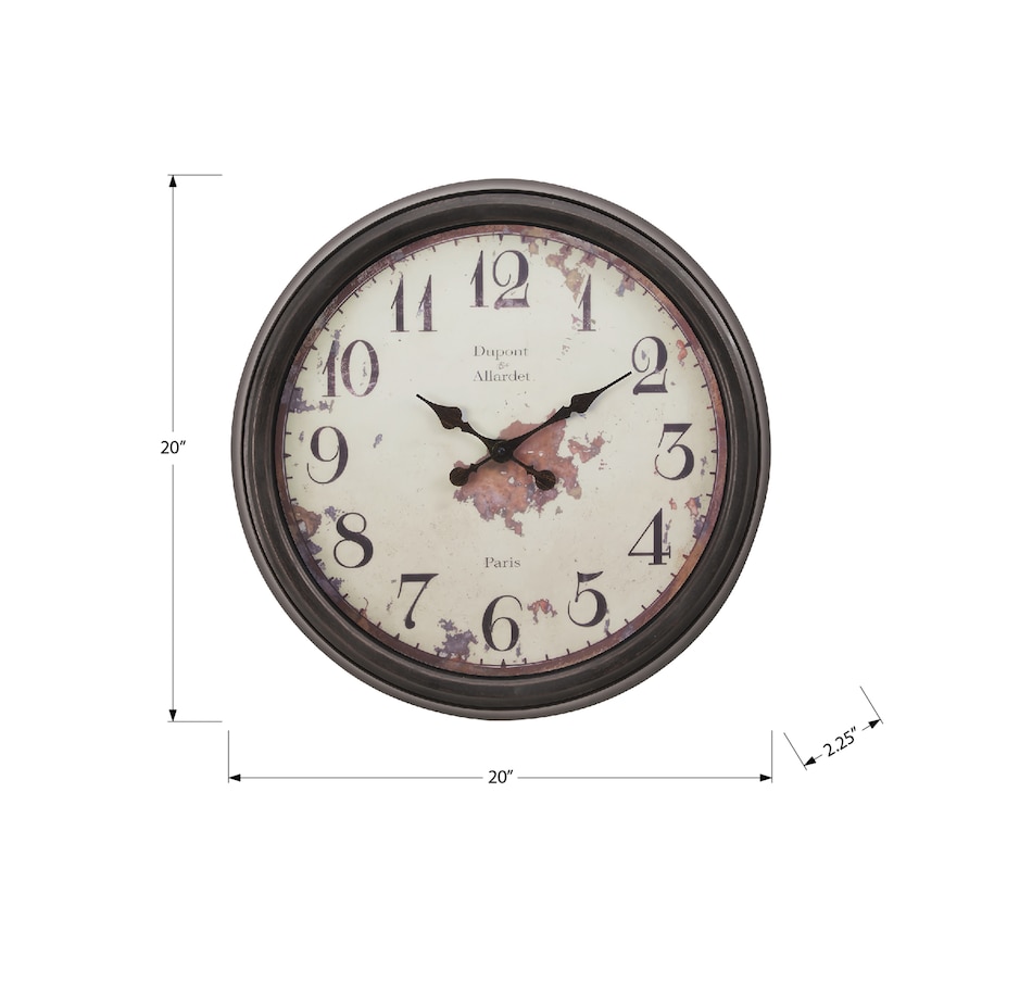 Image 738126_ALTMORE3.jpg, Product 738-126 / Price $44.99, Monarch Specialties Wall Clock (20" diameter, dark brown) from Monarch Specialties on TSC.ca's Home & Garden department