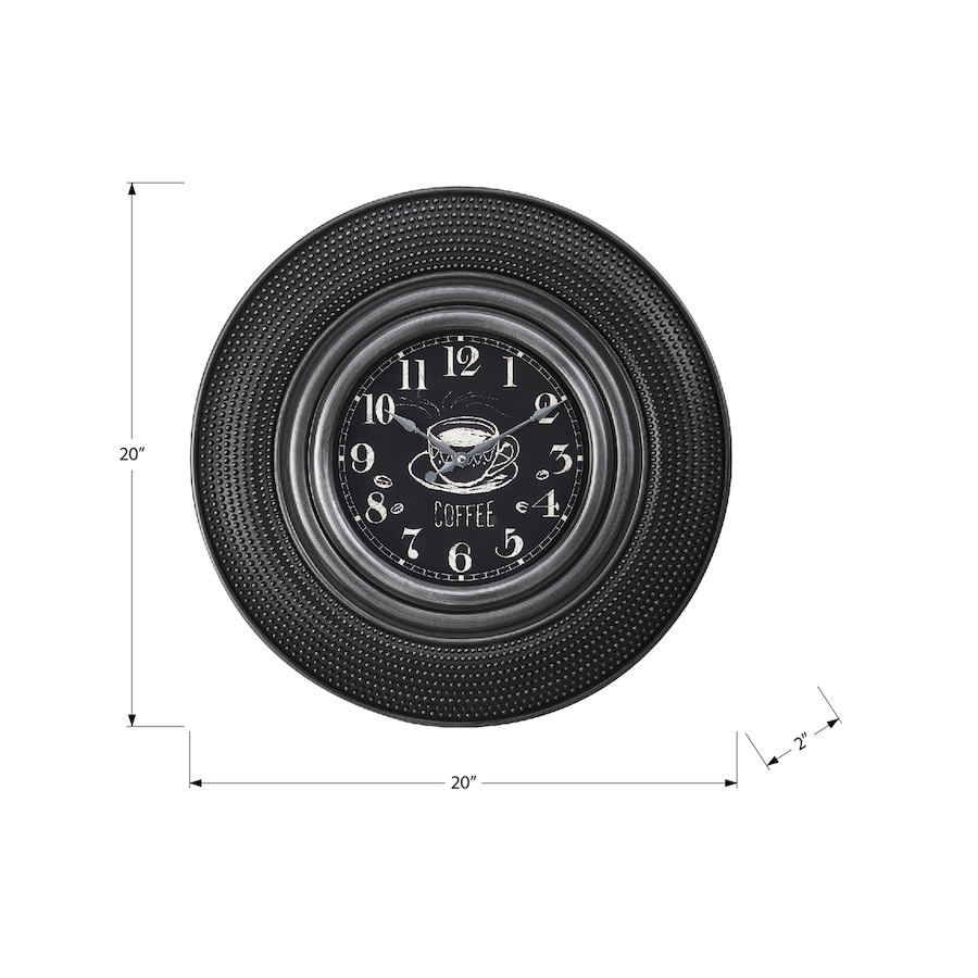 Image 738128_ALTMORE3.jpg, Product 738-128 / Price $39.99, Monarch Specialties Wall Clock (20" diameter, charcoal grey) from Monarch Specialties on TSC.ca's Home & Garden department