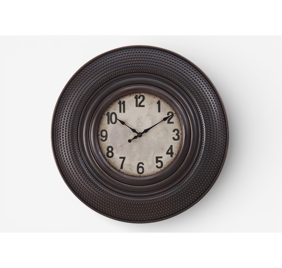 Image 738129.jpg, Product 738-129 / Price $39.99, Monarch Specialties Wall Clock (20" diameter, antique brown) from Monarch Specialties on TSC.ca's Home & Garden department