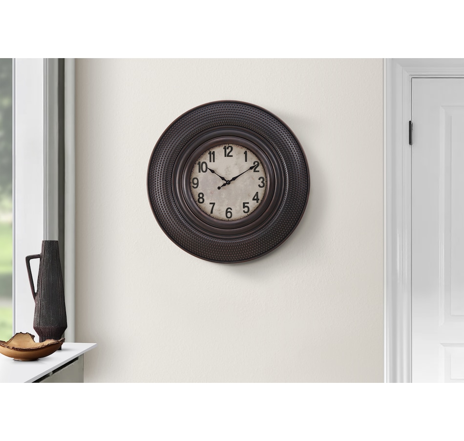 Image 738129_ALTMORE2.jpg, Product 738-129 / Price $39.99, Monarch Specialties Wall Clock (20" diameter, antique brown) from Monarch Specialties on TSC.ca's Home & Garden department