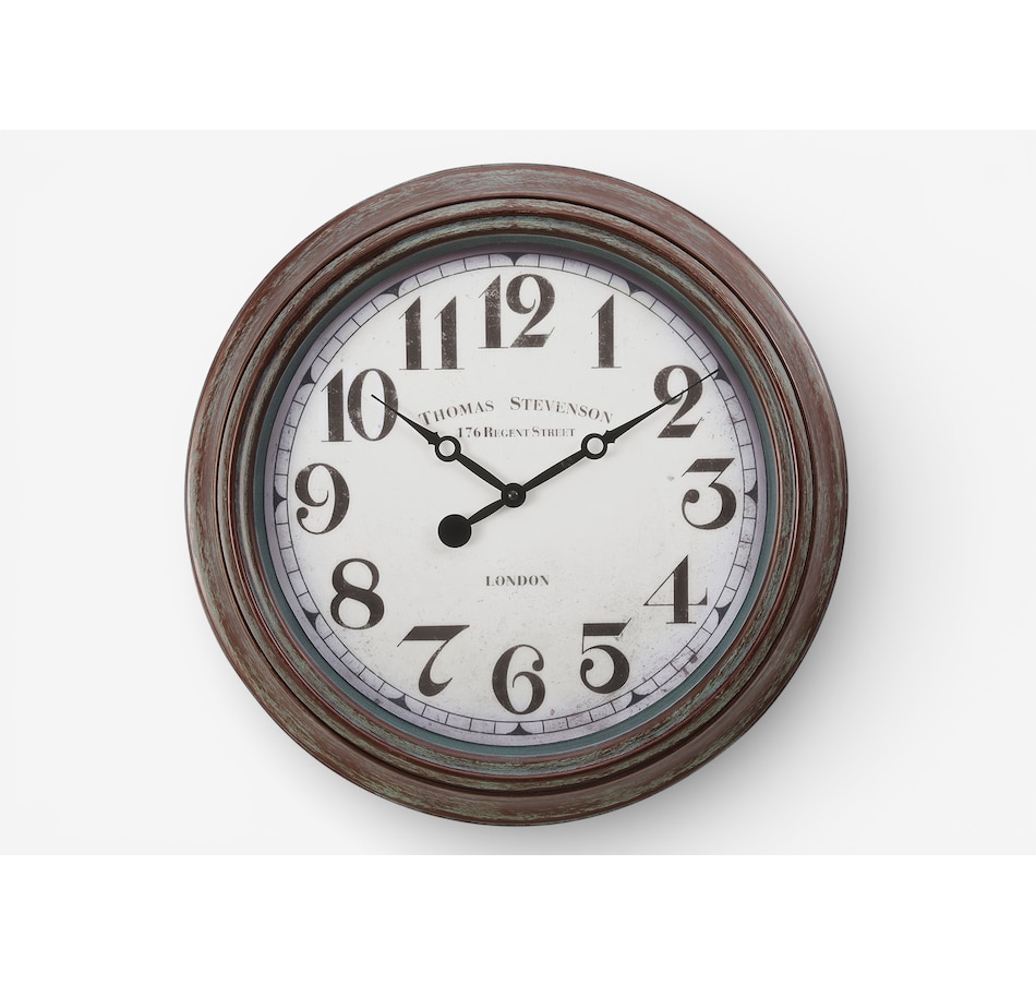 Image 738133.jpg, Product 738-133 / Price $39.99, Monarch Specialties Wall Clock (20" diameter, rubbed antique brown) from Monarch Specialties on TSC.ca's Home & Garden department