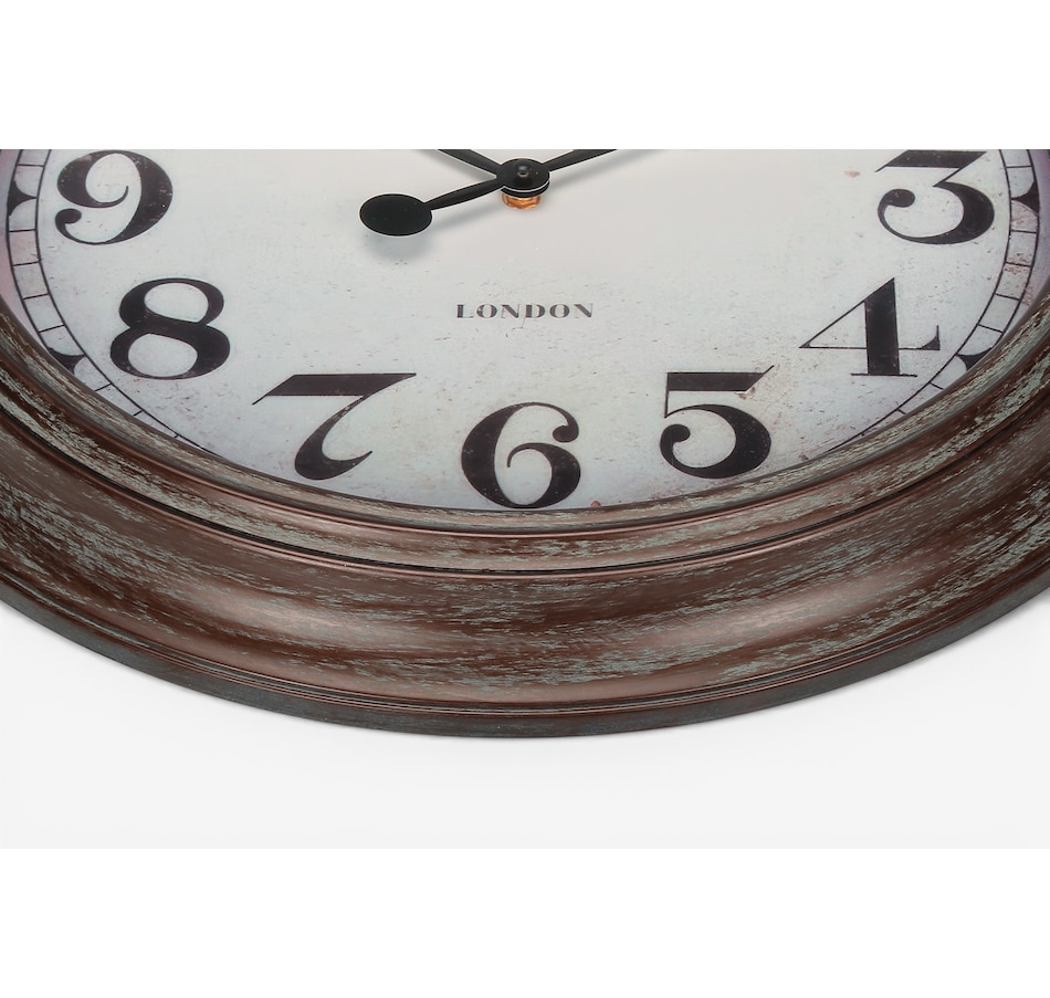 Image 738133_ALTMORE1.jpg, Product 738-133 / Price $39.99, Monarch Specialties Wall Clock (20" diameter, rubbed antique brown) from Monarch Specialties on TSC.ca's Home & Garden department