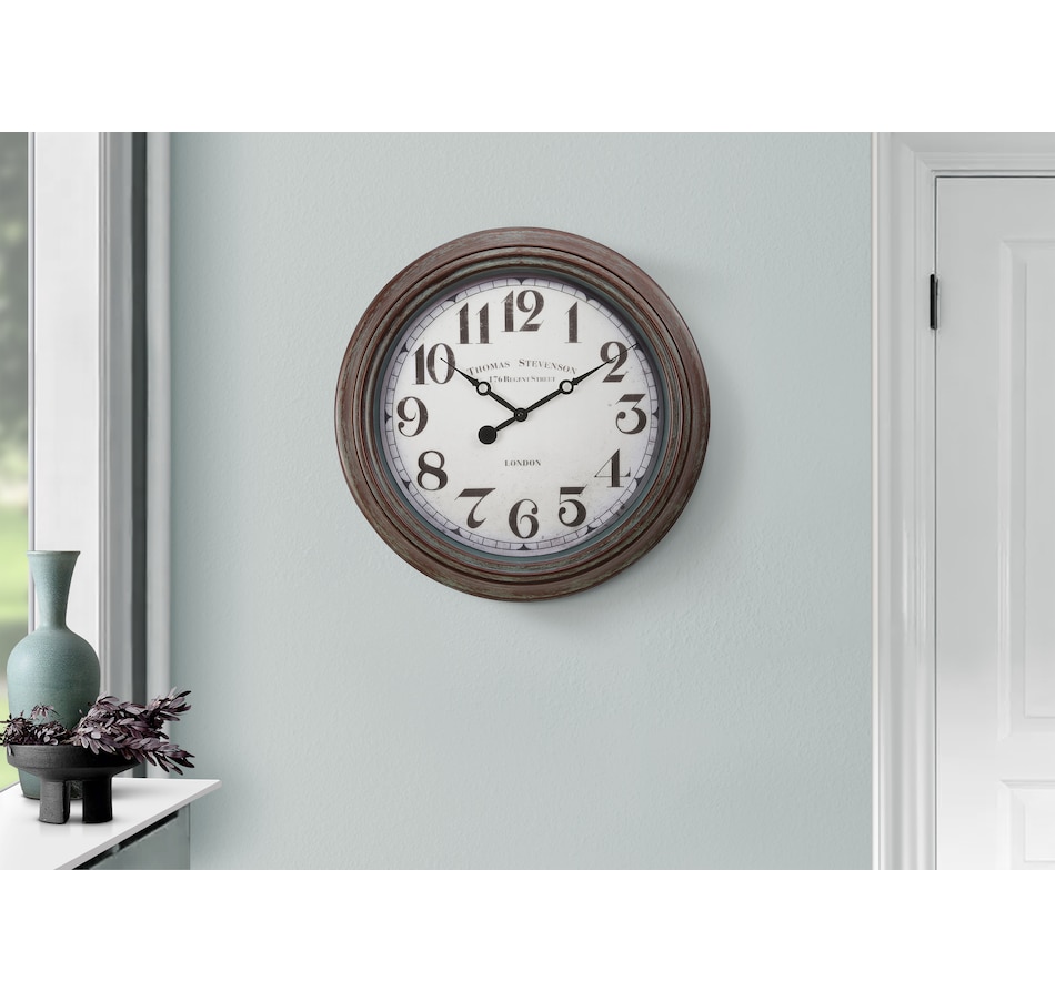 Image 738133_ALTMORE2.jpg, Product 738-133 / Price $39.99, Monarch Specialties Wall Clock (20" diameter, rubbed antique brown) from Monarch Specialties on TSC.ca's Home & Garden department