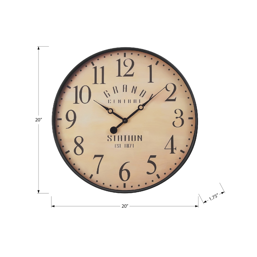 Image 738134_ALTMORE3.jpg, Product 738-134 / Price $39.99, Monarch Specialties Wall Clock (20" diameter, antique brown, Grand Central Station) from Monarch Specialties on TSC.ca's Home & Garden department