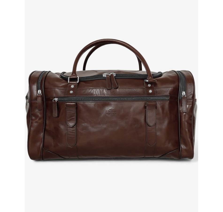 Image 738211_BRN.jpg, Product 738-211 / Price $409.99, Mancini Buffalo Carry-On Duffel Bag from Mancini Fine Leather on TSC.ca's Home & Garden department