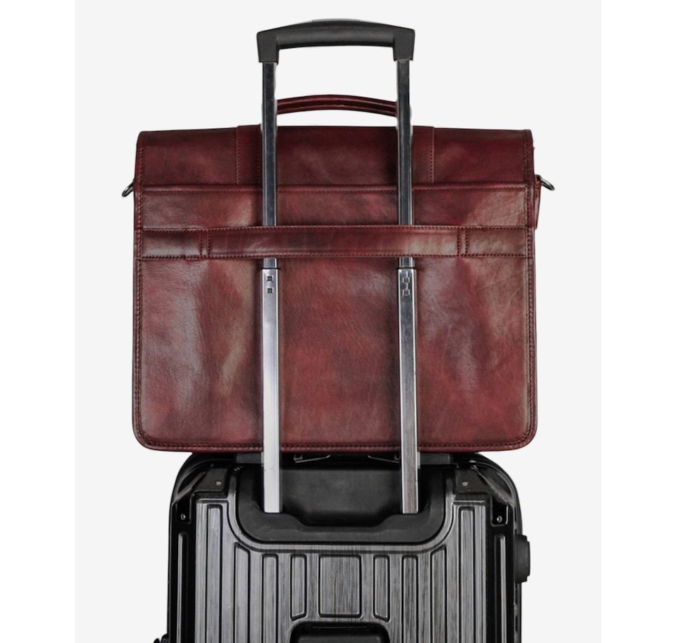 Image 738218_ALTMORE12.jpg, Product 738-218 / Price $371.99, Mancini Pelle d'Oro Double Compartment Briefcase from Mancini Fine Leather on TSC.ca's Electronics department