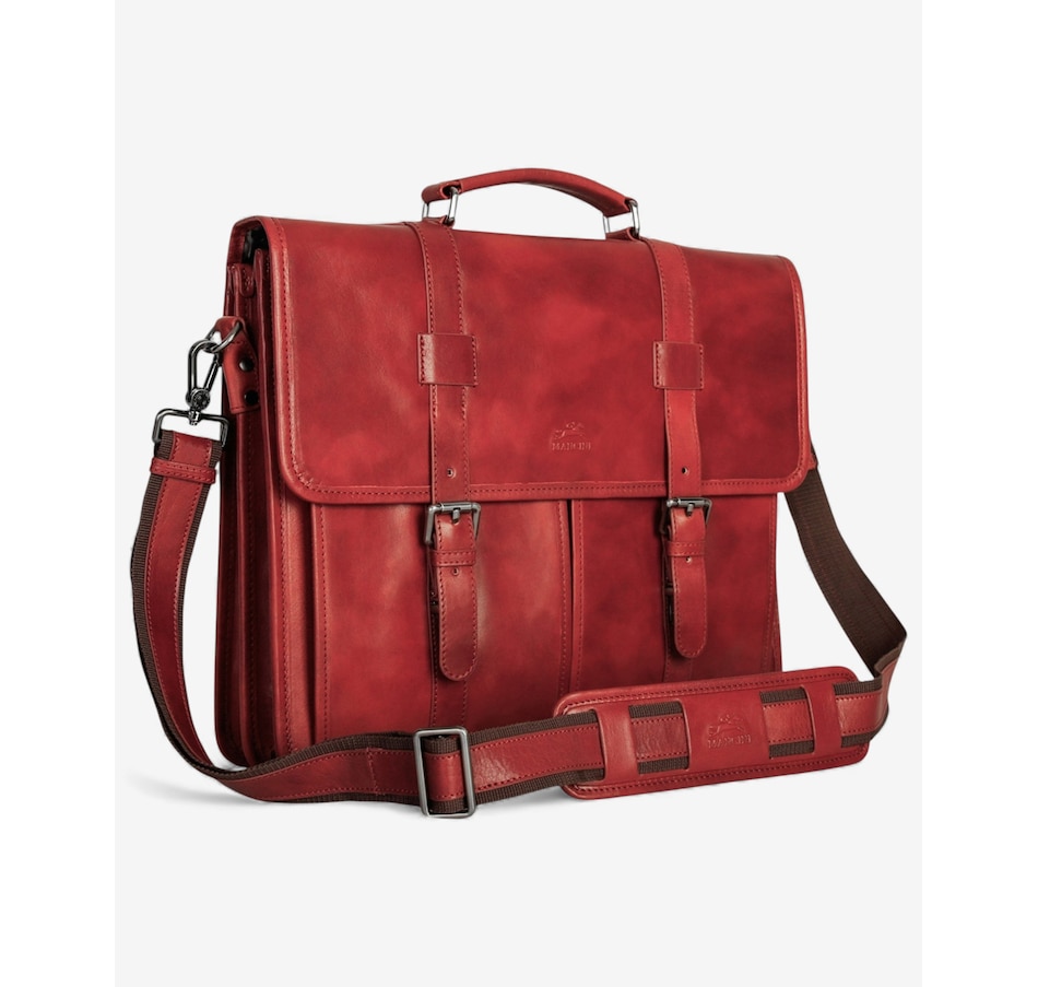 Image 738218_ALTMORE13.jpg, Product 738-218 / Price $371.99, Mancini Pelle d'Oro Double Compartment Briefcase from Mancini Fine Leather on TSC.ca's Electronics department