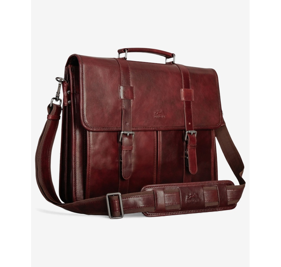 Image 738218_ALTMORE7.jpg, Product 738-218 / Price $371.99, Mancini Pelle d'Oro Double Compartment Briefcase from Mancini Fine Leather on TSC.ca's Electronics department