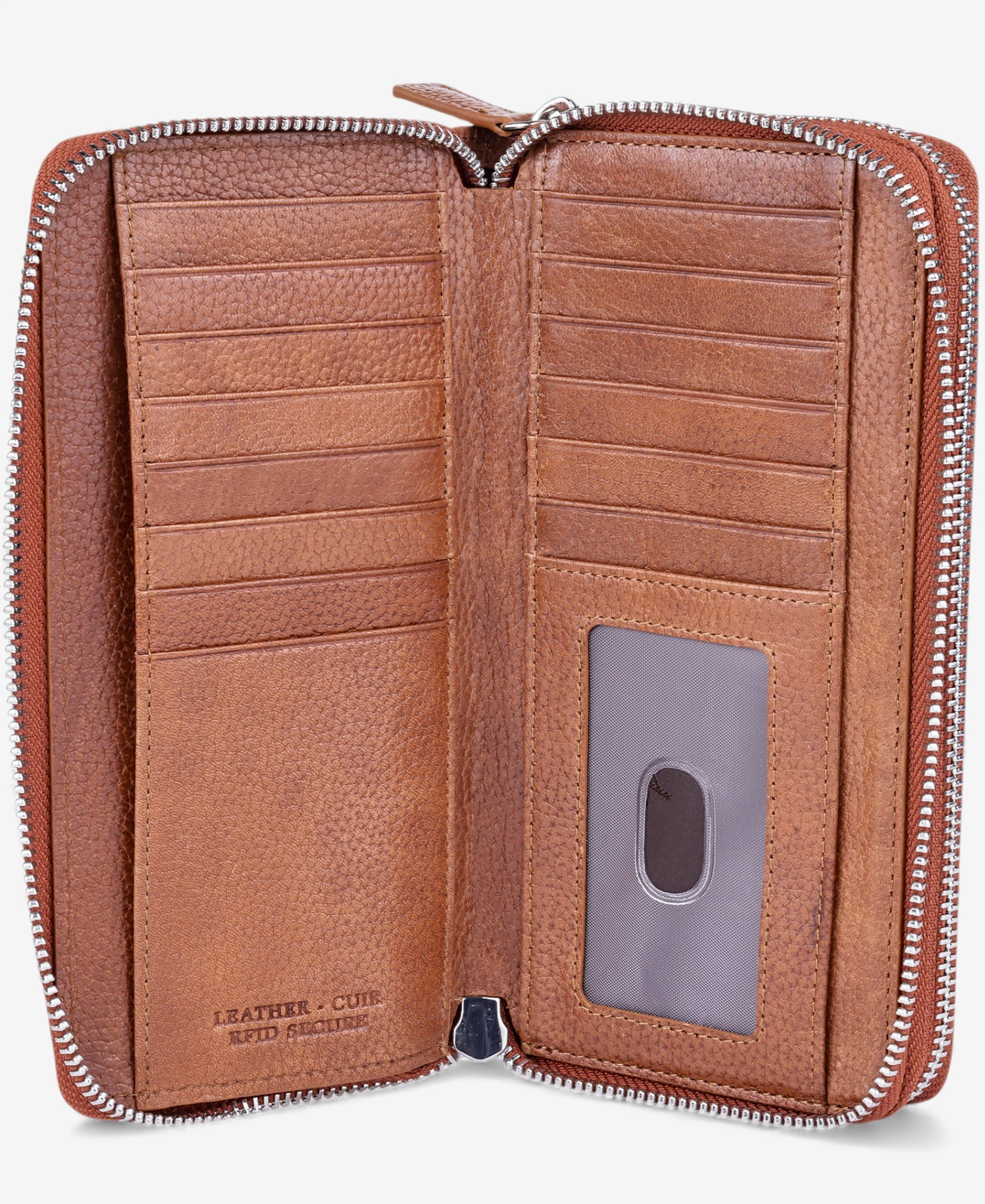 Mancini Fifth Avenue RFID Secure Double Zipper Wallet - TSC.ca