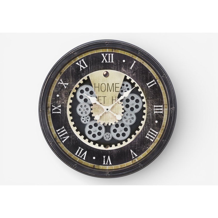 Image 738251.jpg, Product 738-251 / Price $74.99, Monarch Specialties Wall Clock (20" diameter, gear mechanism, brown) from Monarch Specialties on TSC.ca's Home & Garden department