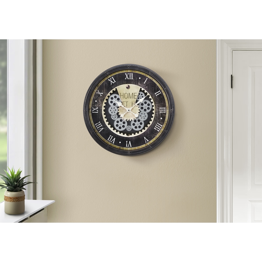 Image 738251_ALTMORE2.jpg, Product 738-251 / Price $74.99, Monarch Specialties Wall Clock (20" diameter, gear mechanism, brown) from Monarch Specialties on TSC.ca's Home & Garden department