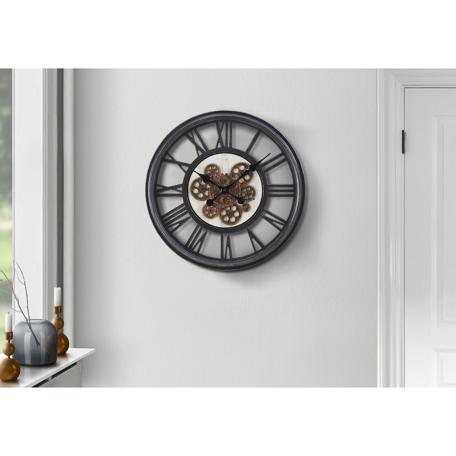 Image 738253_ALTMORE2.jpg, Product 738-253 / Price $74.99, Monarch Specialties Wall Clock (20" diameter, gear mechanism, black) from Monarch Specialties on TSC.ca's Home & Garden department