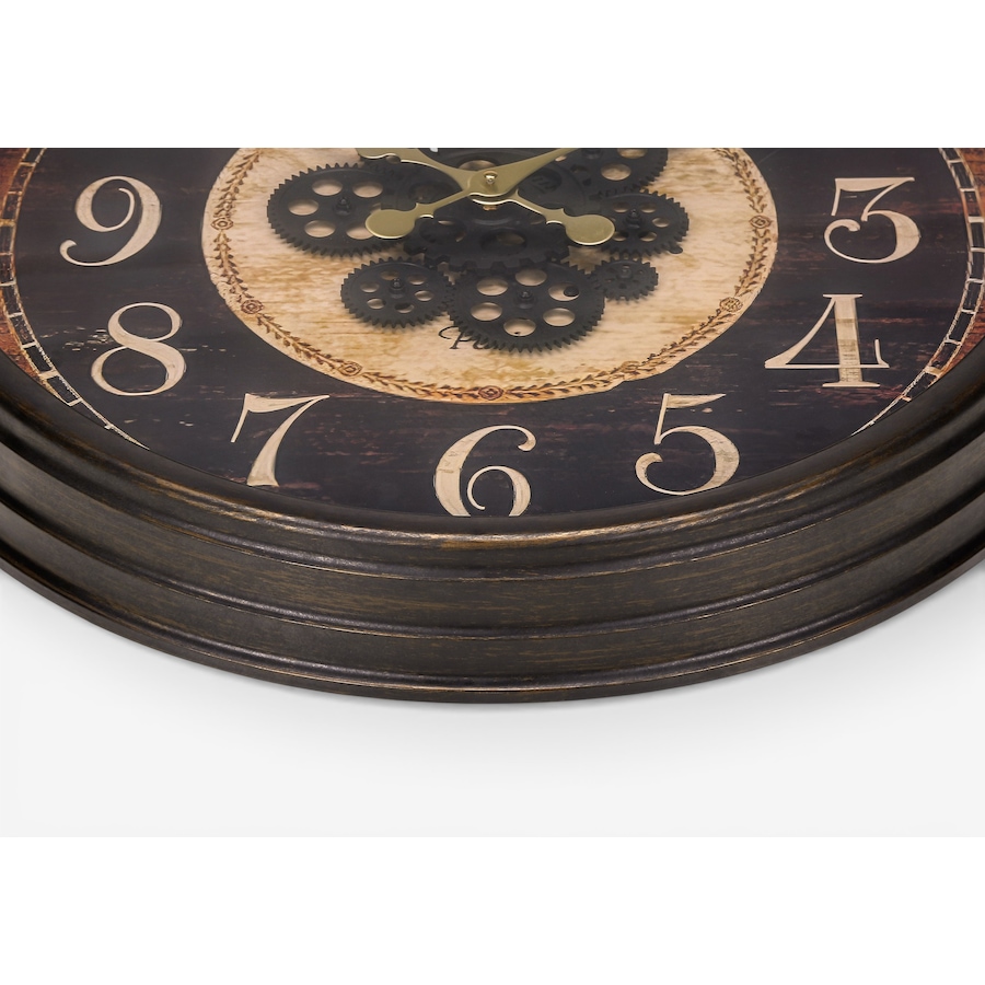Image 738258_ALTMORE1.jpg, Product 738-258 / Price $99.99, Monarch Specialities Wall Clock (24" diameter, gear mechanism, brown) from Monarch Specialties on TSC.ca's Home & Garden department