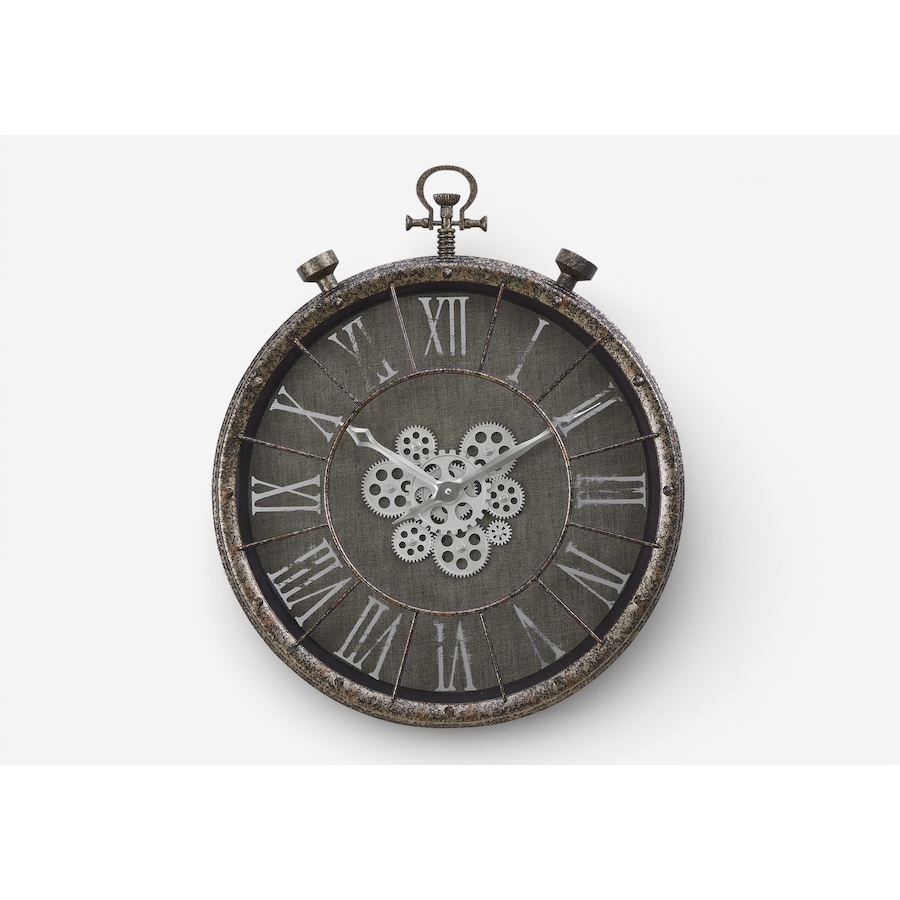 Image 738259.jpg, Product 738-259 / Price $99.99, Monarch Specialities Wall Clock (24" diameter, gear mechanism, grey) from Monarch Specialties on TSC.ca's Home & Garden department