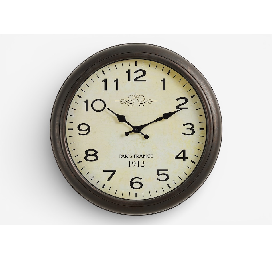 Image 738260.jpg, Product 738-260 / Price $29.99, Monarch Specialities Wall Clock (16" diameter, antique brown) from Monarch Specialties on TSC.ca's Home & Garden department